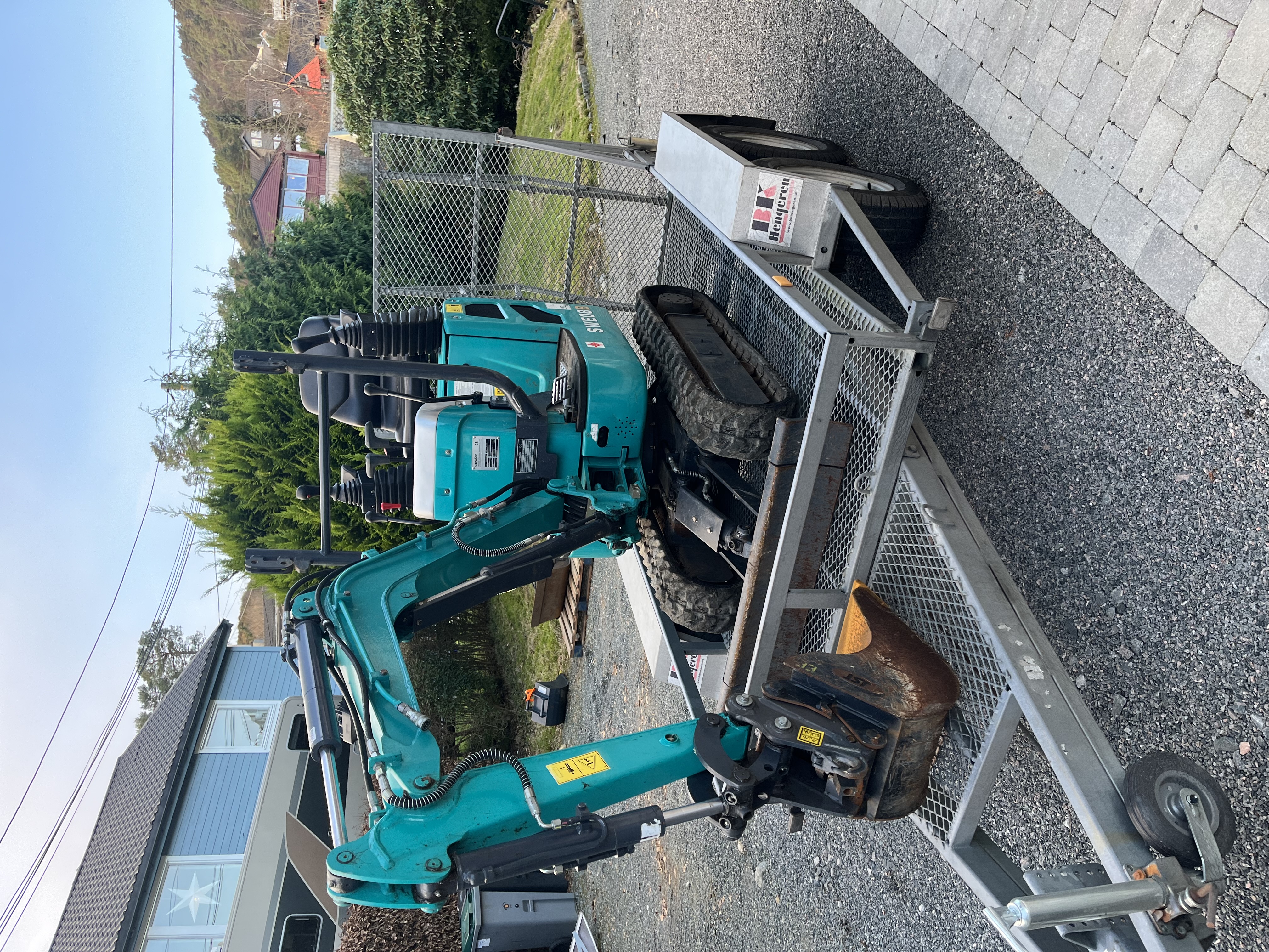 Minigraver 1t til utleie