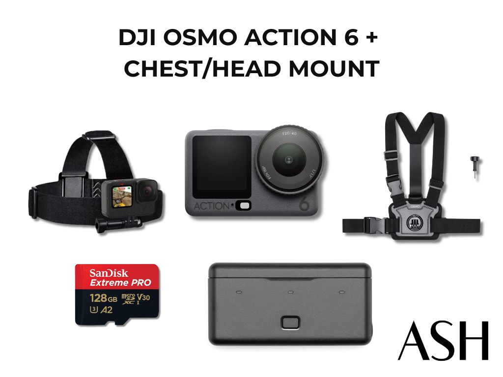 Dji osmo action 6 +  head/chest mount