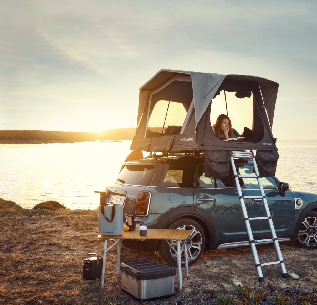 Lyxigt taktält med panorama view