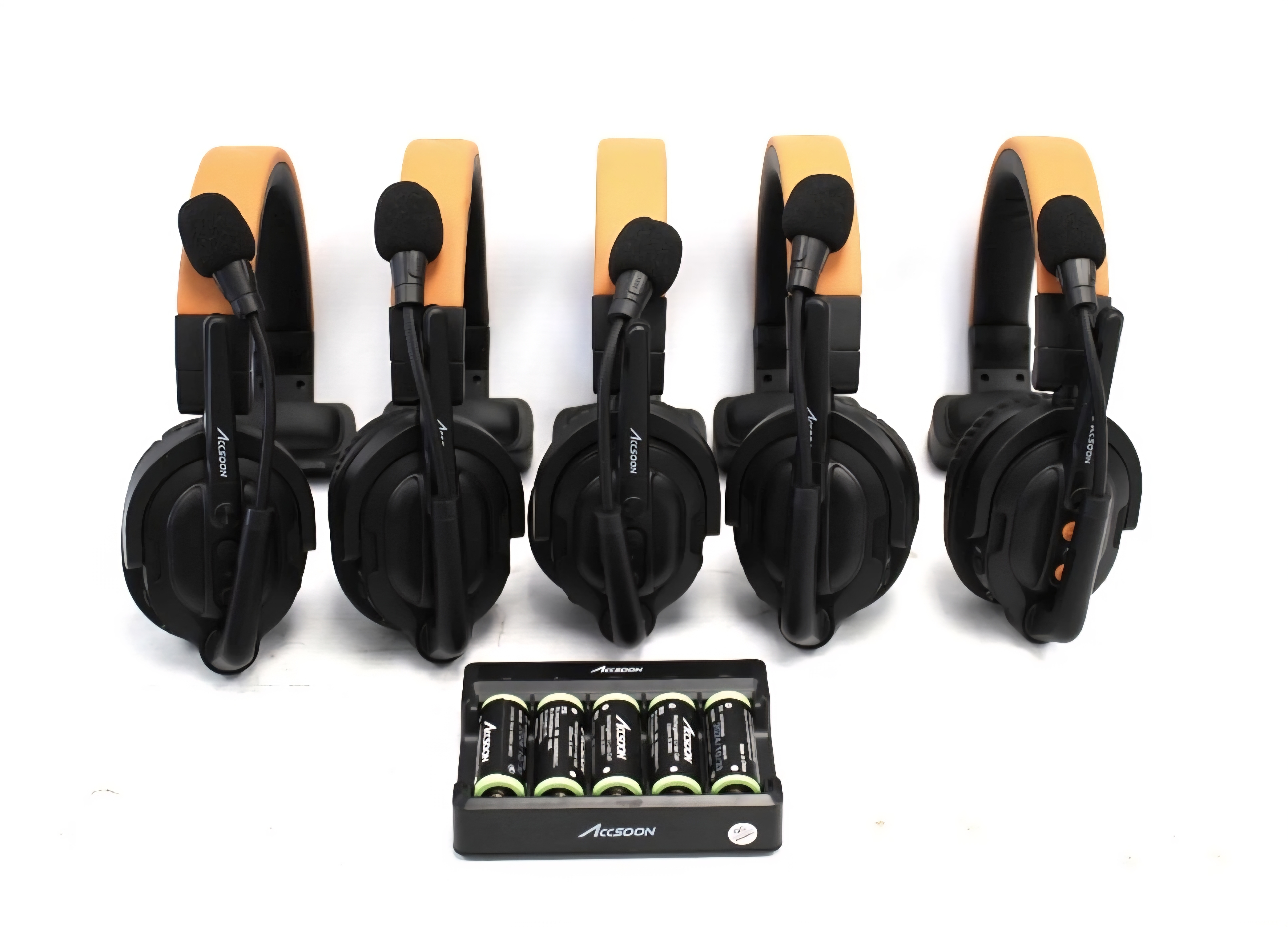 Accsoon como se 1h4r kit ergonomic design intercom headset system in black 