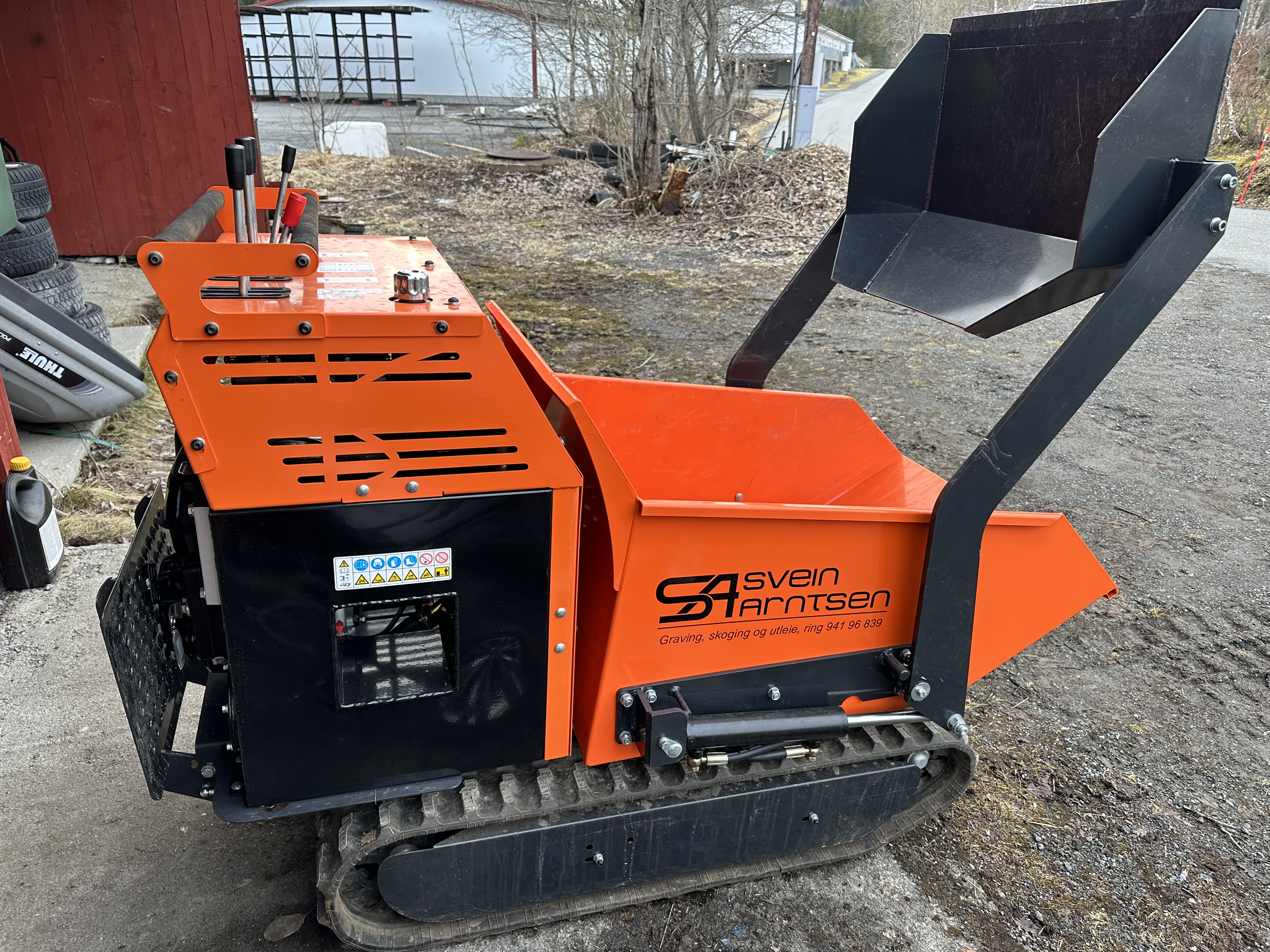 Minidumper med selvlast (500kg nyttelast)