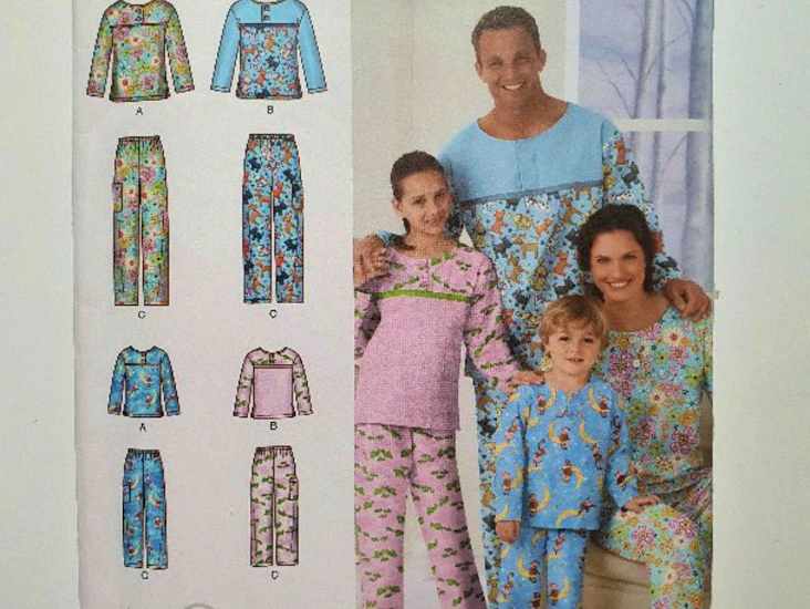 Symönster för pyjamas