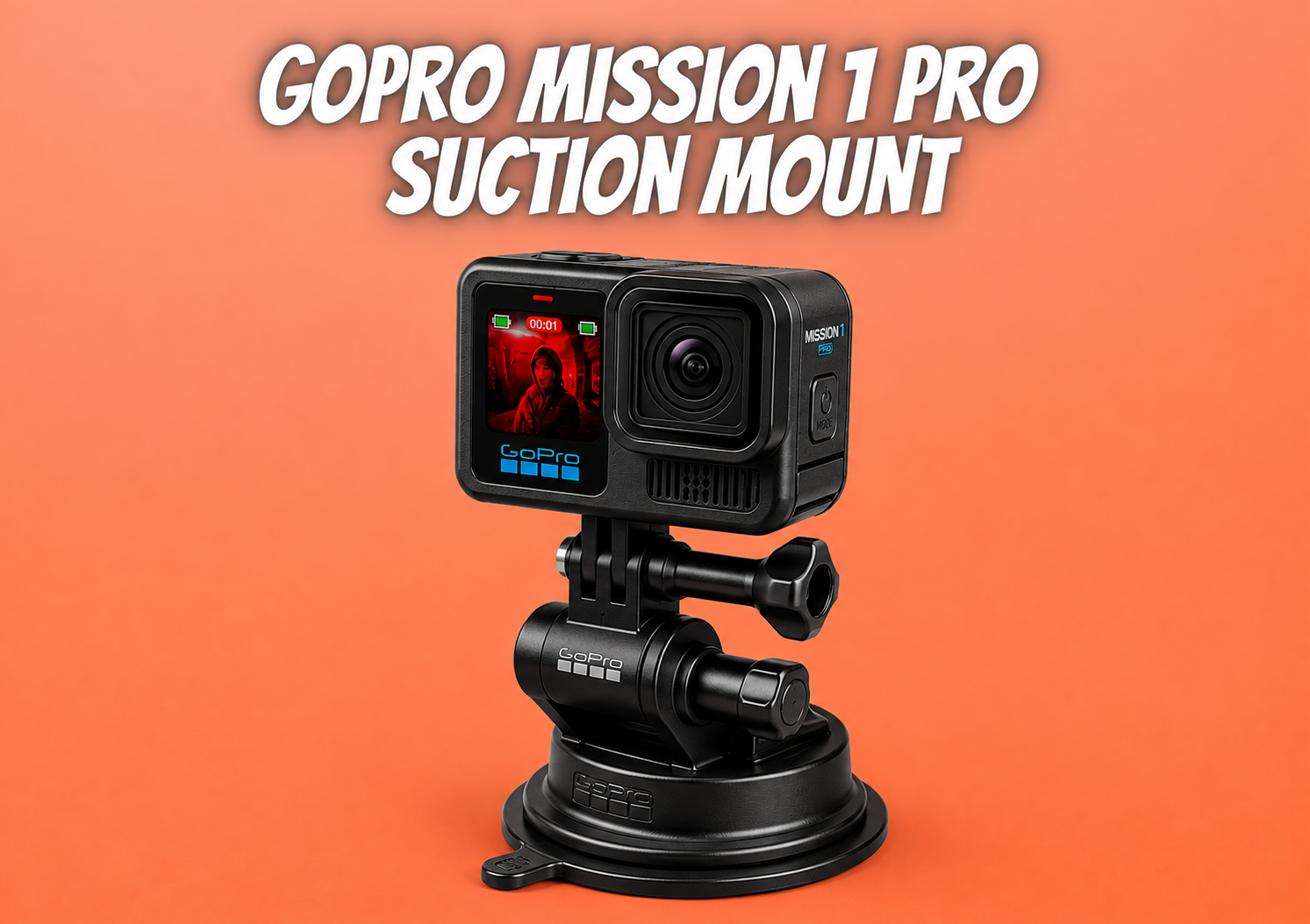 Gopro mission 1 pro + suction mount