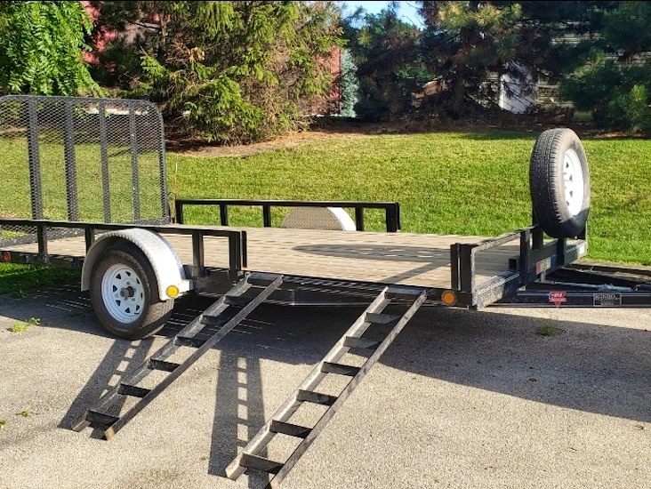 14-ft utility trailer with ramps