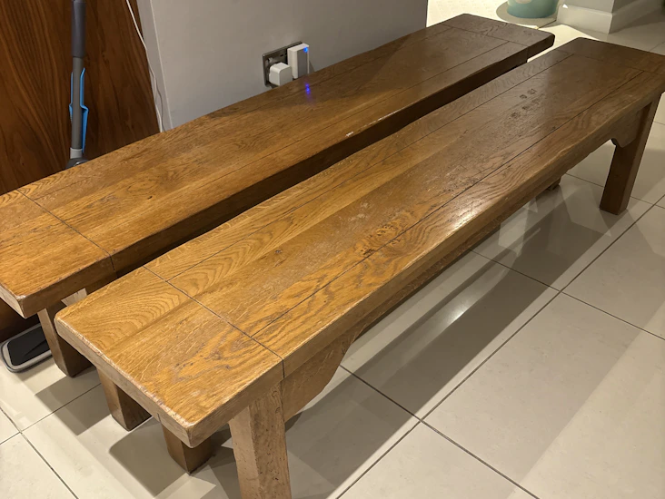 Two 6f wooden sturdy benches