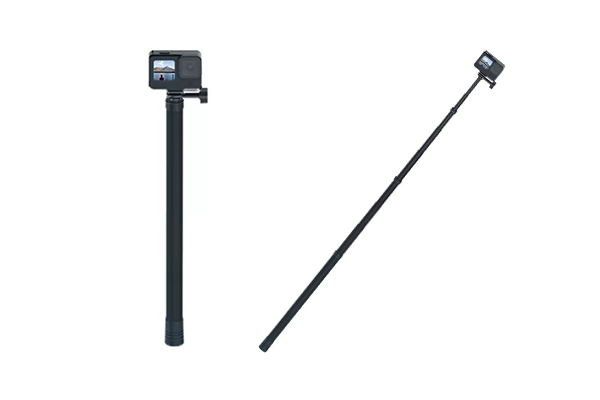 Ultra long extension pole for gopro