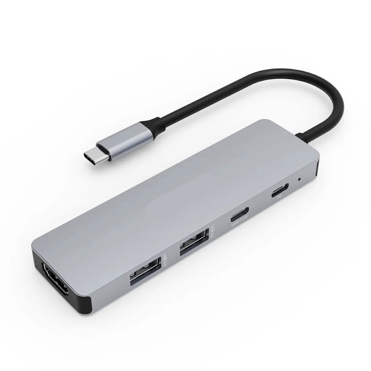 Usb-c 5-i-1 hub (rocketek)