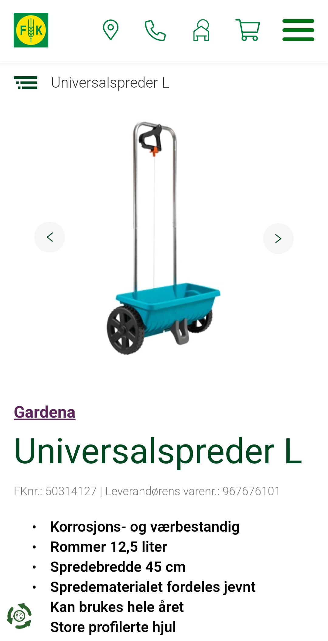 Gardena spreder