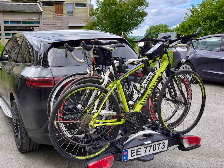 Thule sykkelstativ for 3 sykler - låsbart for krok og syklene