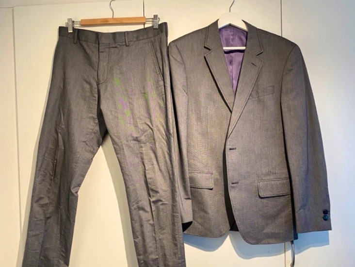 Matinique grå kostym 48/medium