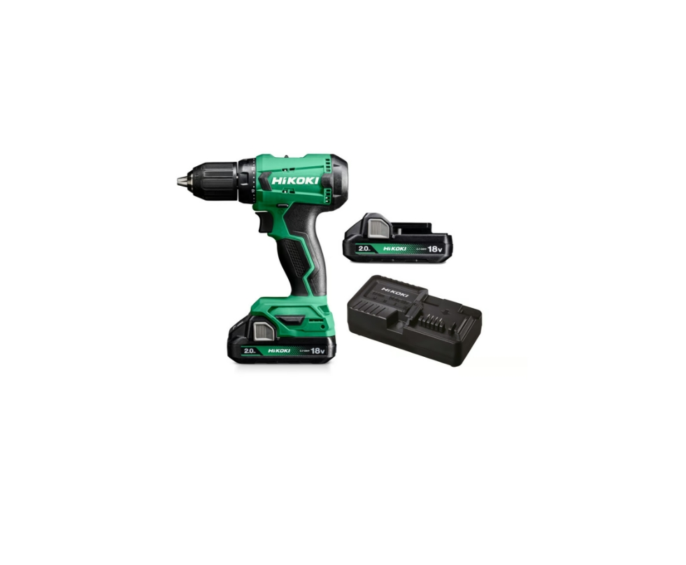 Skrudrill sett (2 x 2ah batterier) levert i koffert.  kompakt og hendig.