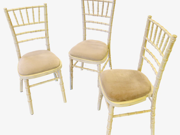Limewash chiavari chairs | 50x available