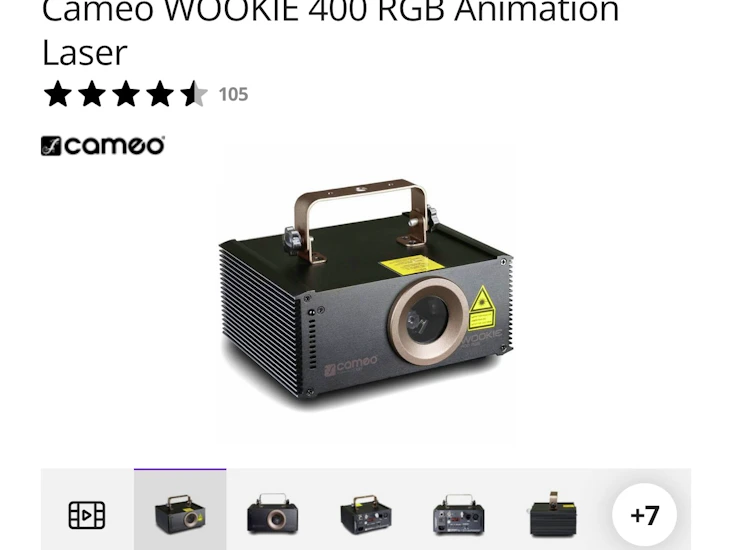 Cameo wookie 400 rgb laser show