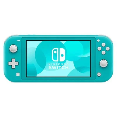 Blue nintendo switch with case