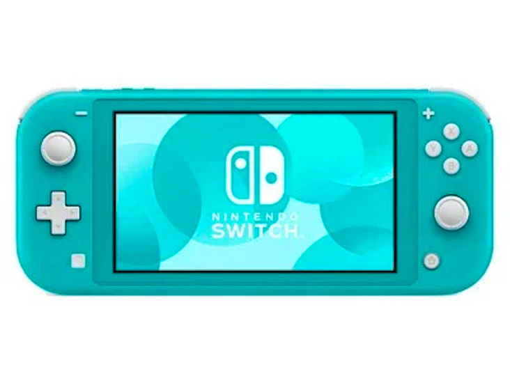 Blue nintendo switch with case