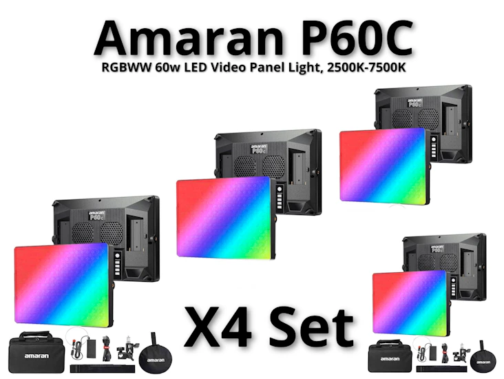 Amaran p60c rgbww led light kit x4