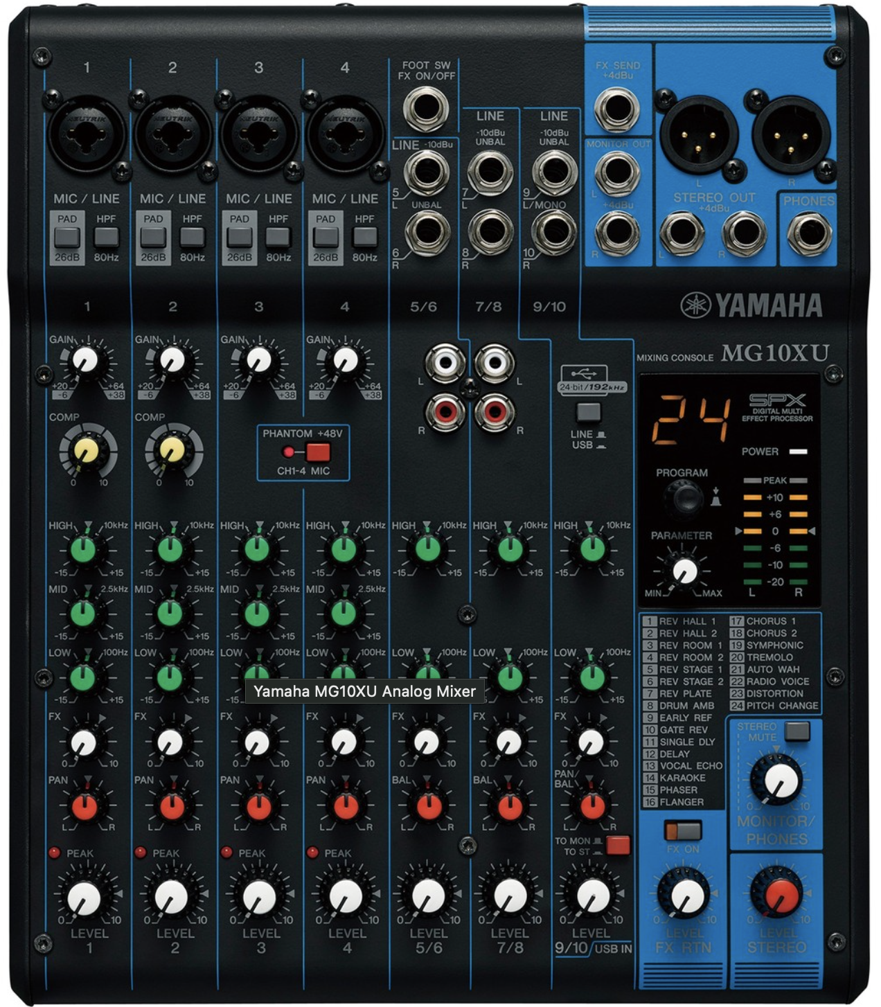 Yamaha mg10xu analog usb mixer