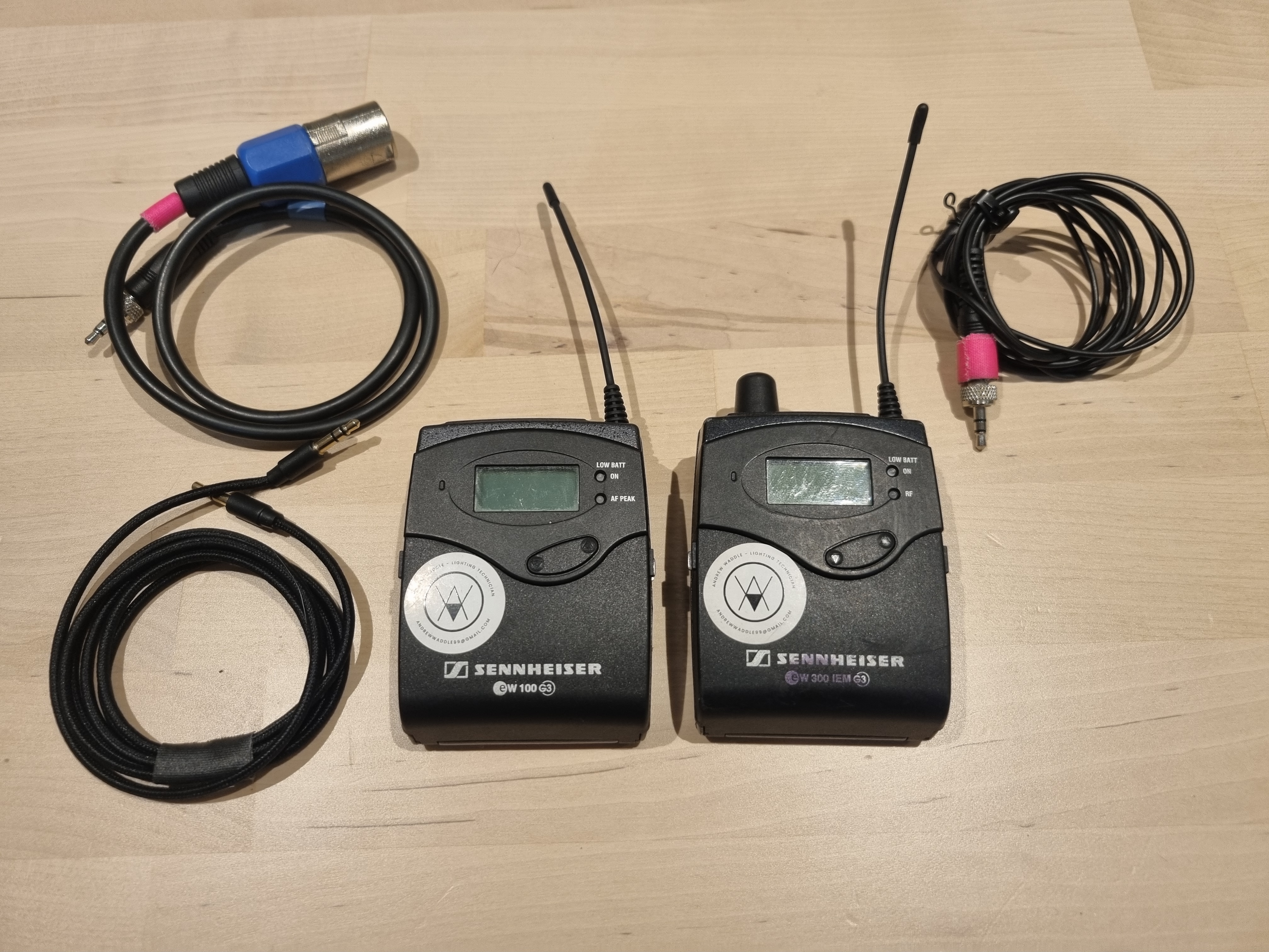 Senheiser g3 wireless lapel microphone  set