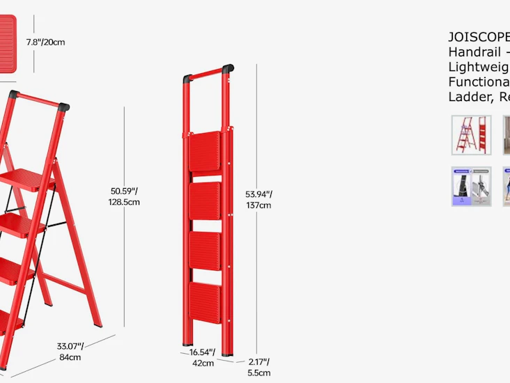 Heavy duty 4-step ladder