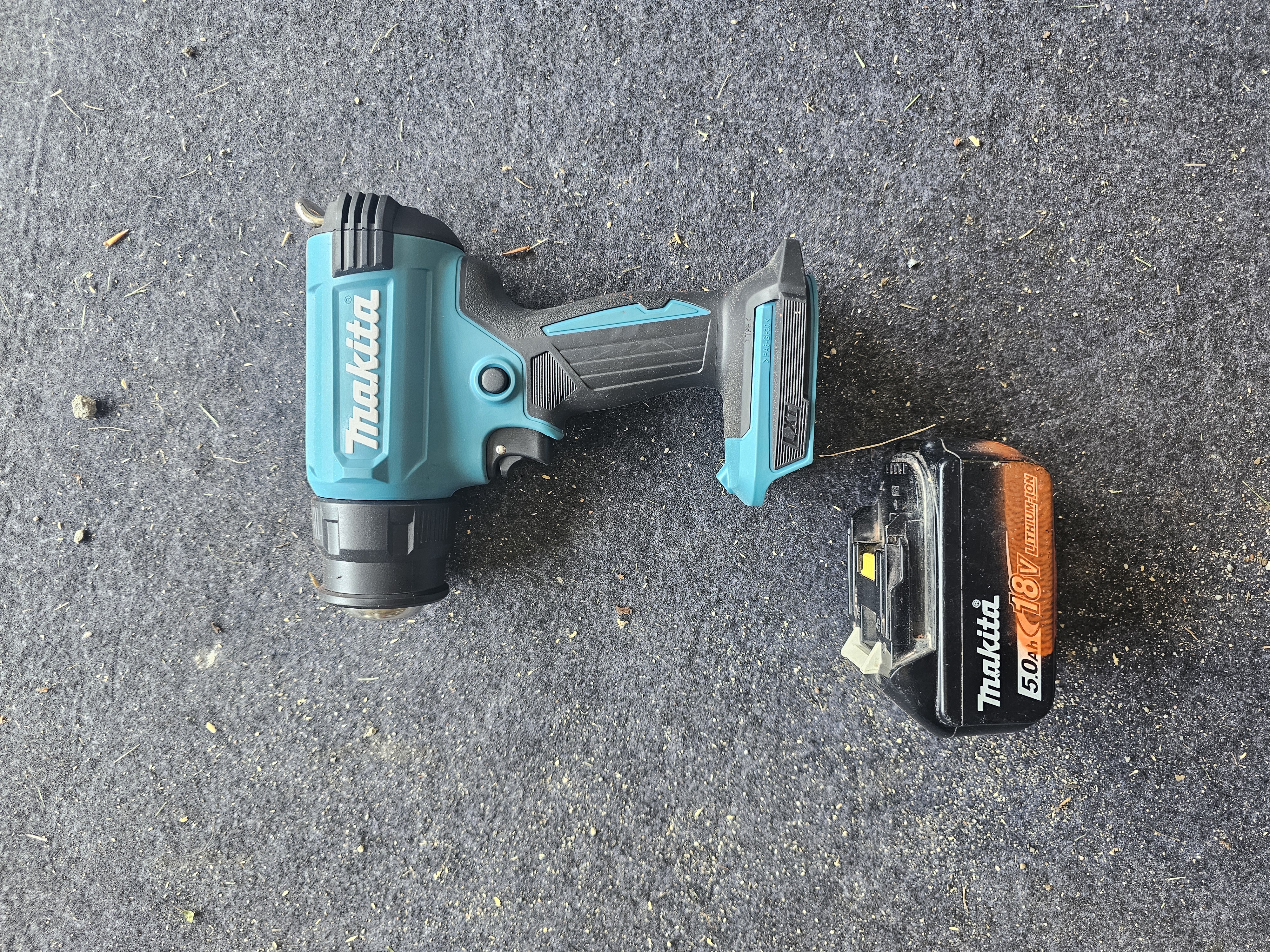 18v batteri dreven makita varmluftspistol 