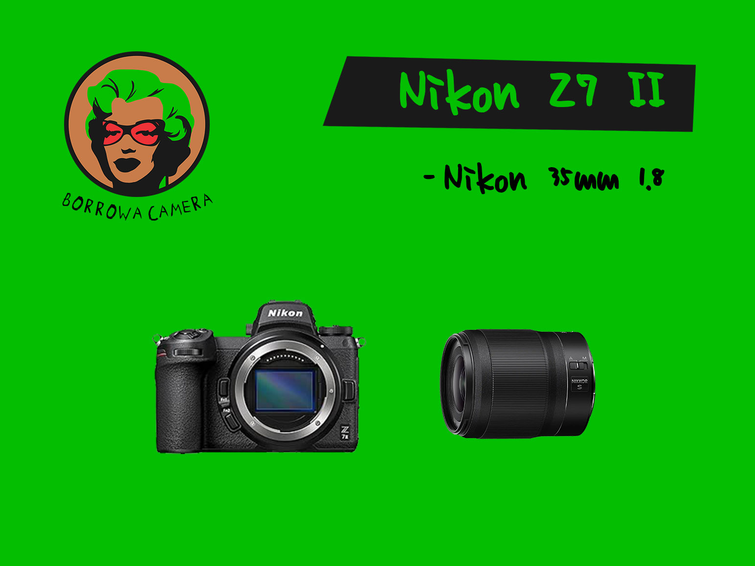 Nikon z7 ii + 1x 35mm 1.8 + 1x sd card