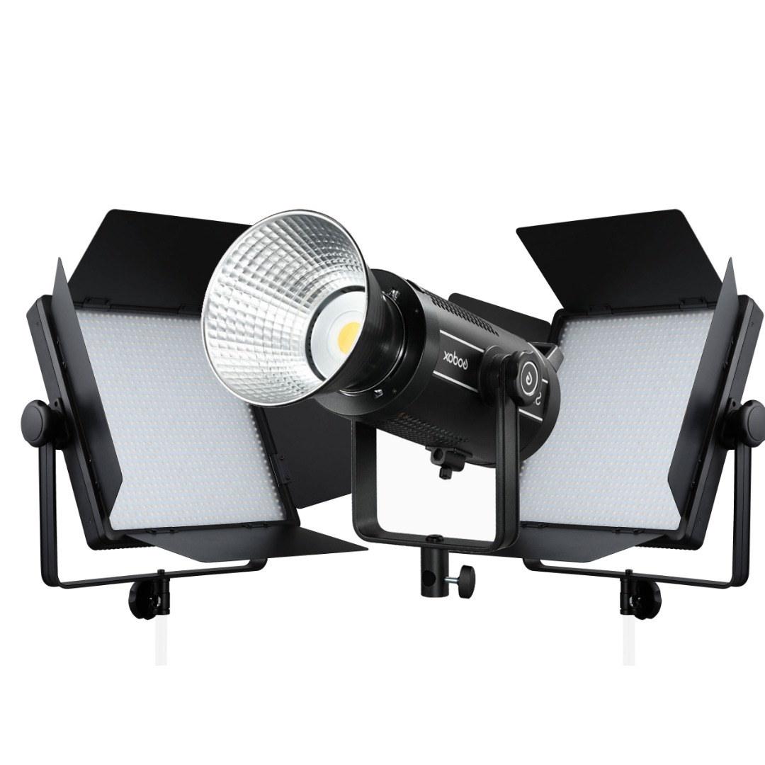 Lyspakke godox led key lys, 2 led panel og stativer 