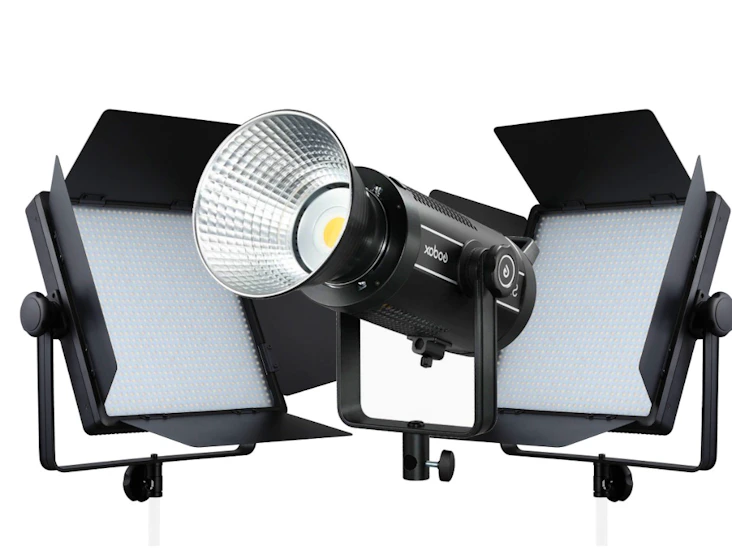 Lyspakke godox led key lys, 2 led panel og stativer