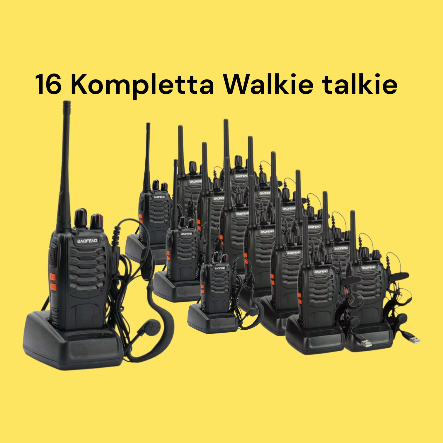 Komradio - walkie talkie 16  stycken