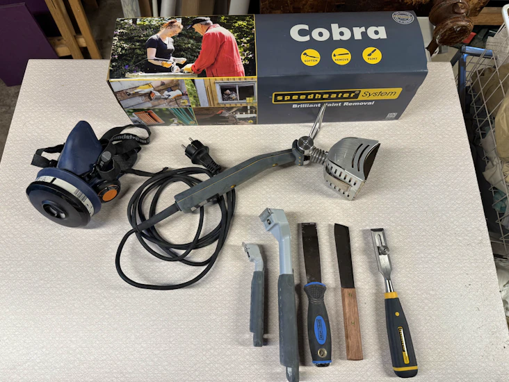 Speedheater cobra färgborttagare + komplett renoveringskit för bla fönster
