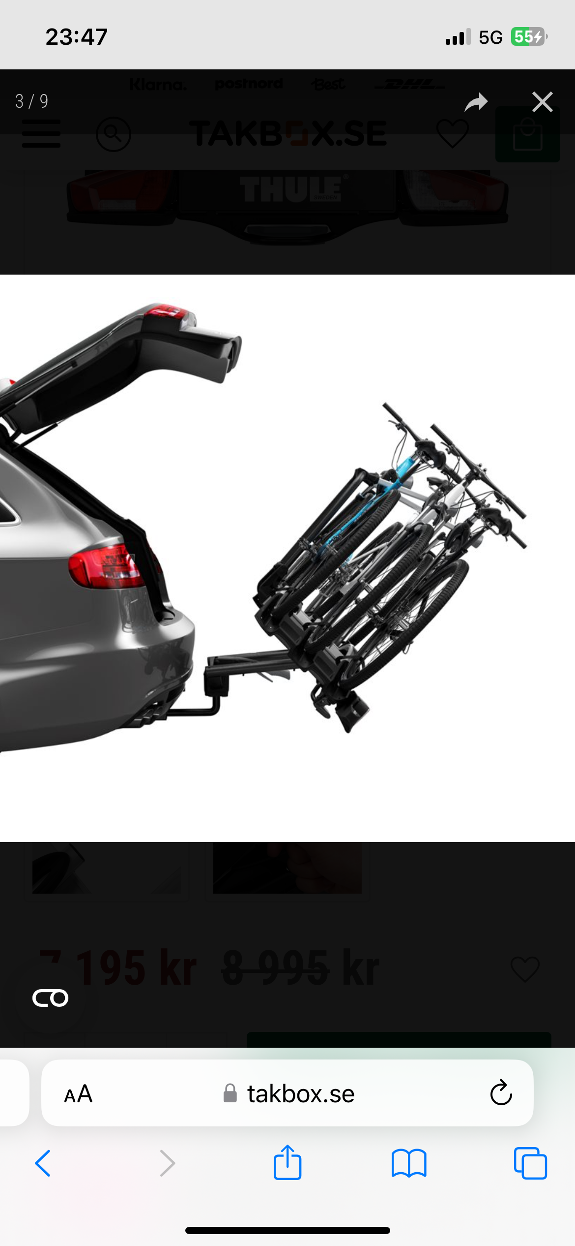 Thule cykelhållare 4 cyklar