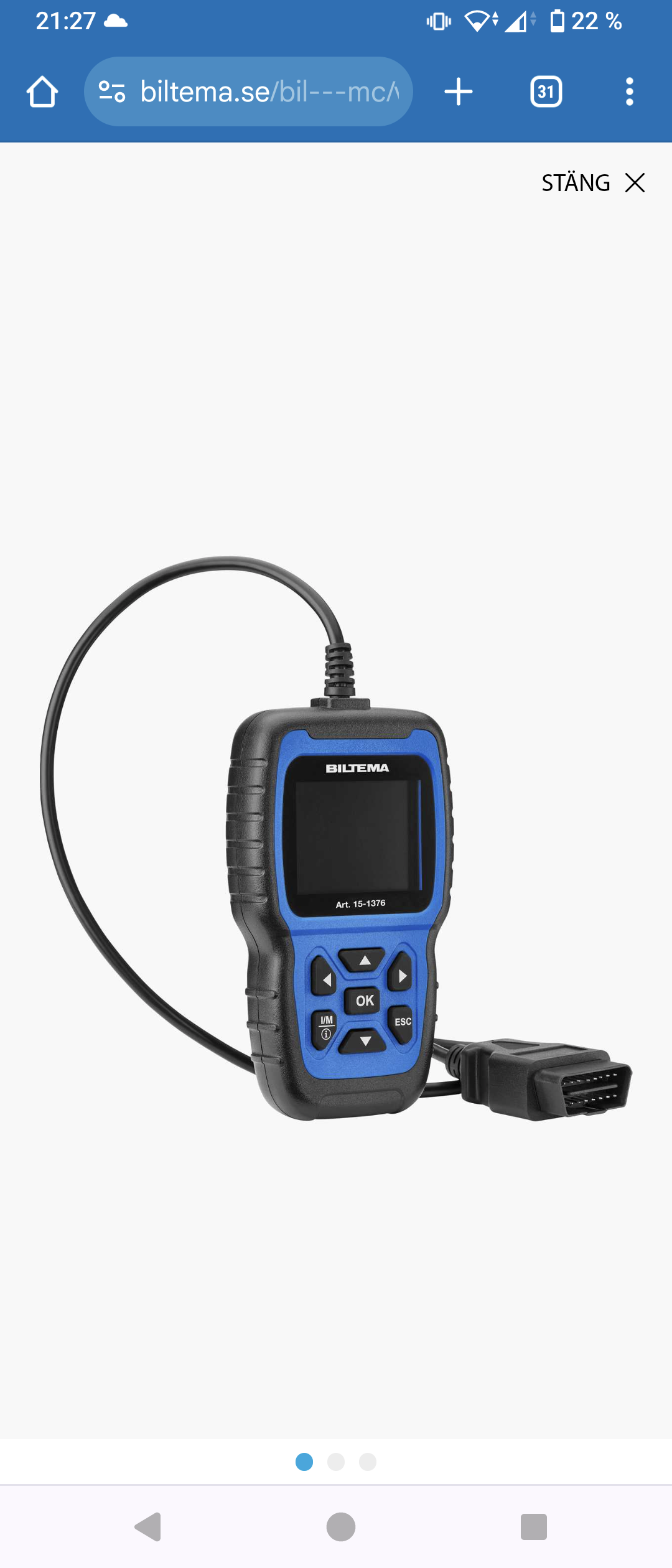 Felkodsläsare obd2 + volvofunktioner
