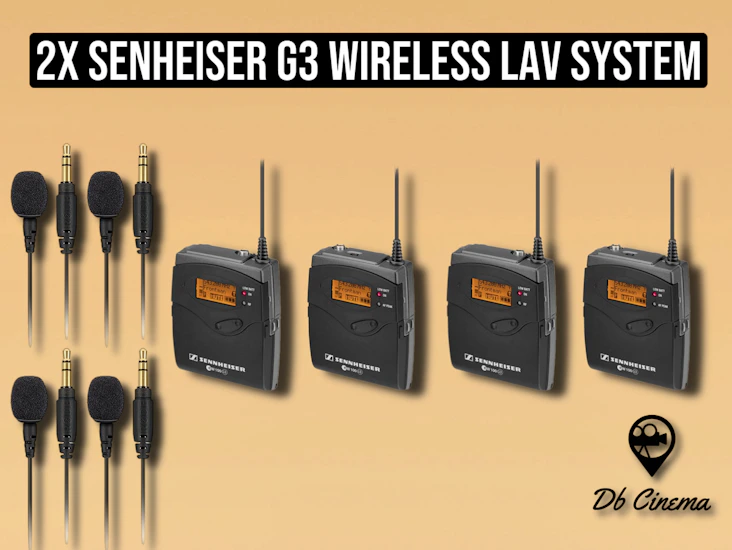 2x senheiser g3 radio mic microphone 2x transmitter 2x reciever audio recorder professional + 2x lapel