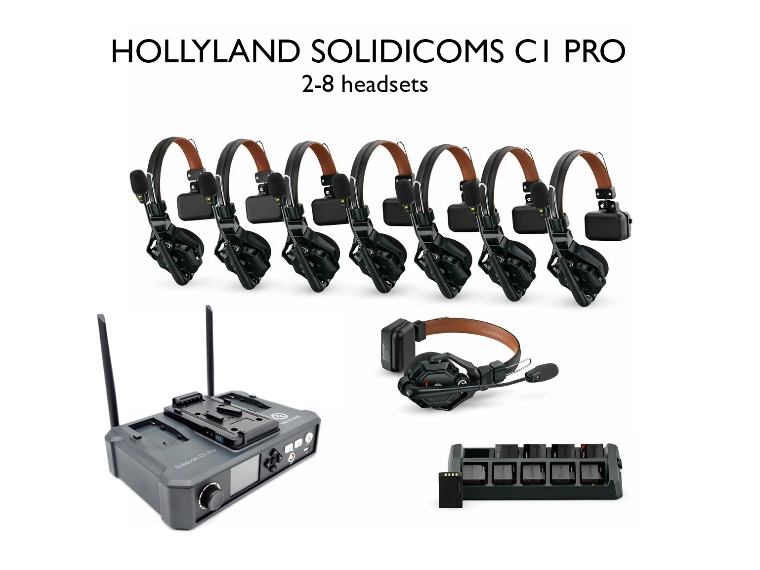 Hollyland solidcom c1 pro 2 - 8x headsets