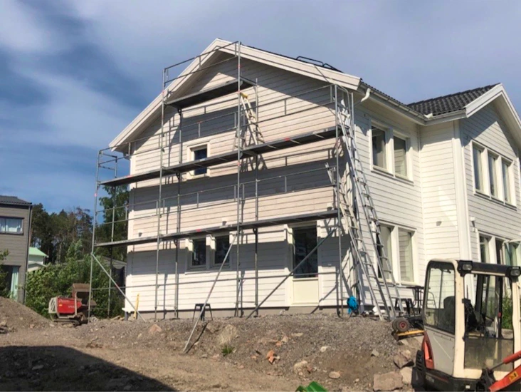 Byggställning 9x6m med gaveltopp