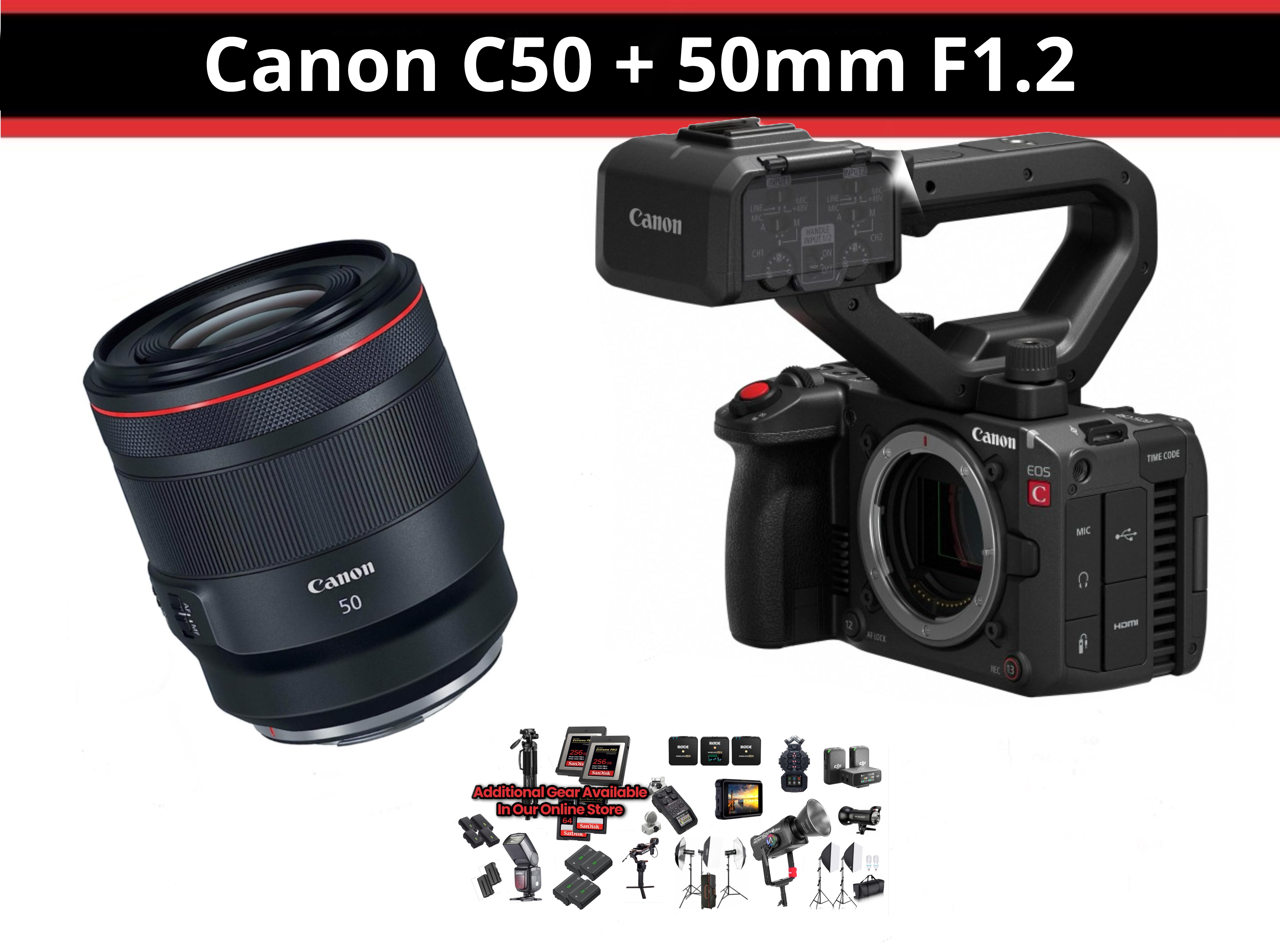 Canon c50 + 50mm f1.2 ( canon eos c50 )