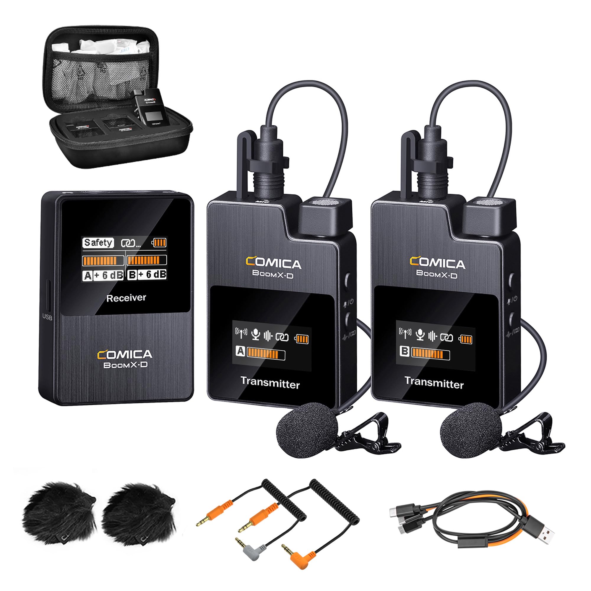 Comica wireless lavalier microphone boomx-d pro 2.4g 