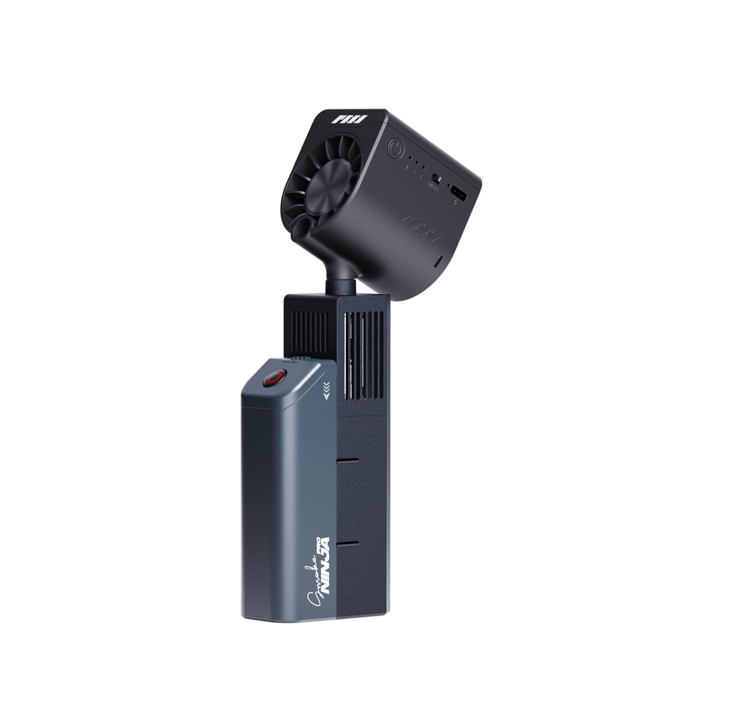 Portable smoke ninja pro hazer kit – handheld fog, steam and dry ice with bluetooth-connected haze nozzle. usb-c control via relay, programmable and extended burst time. - gb