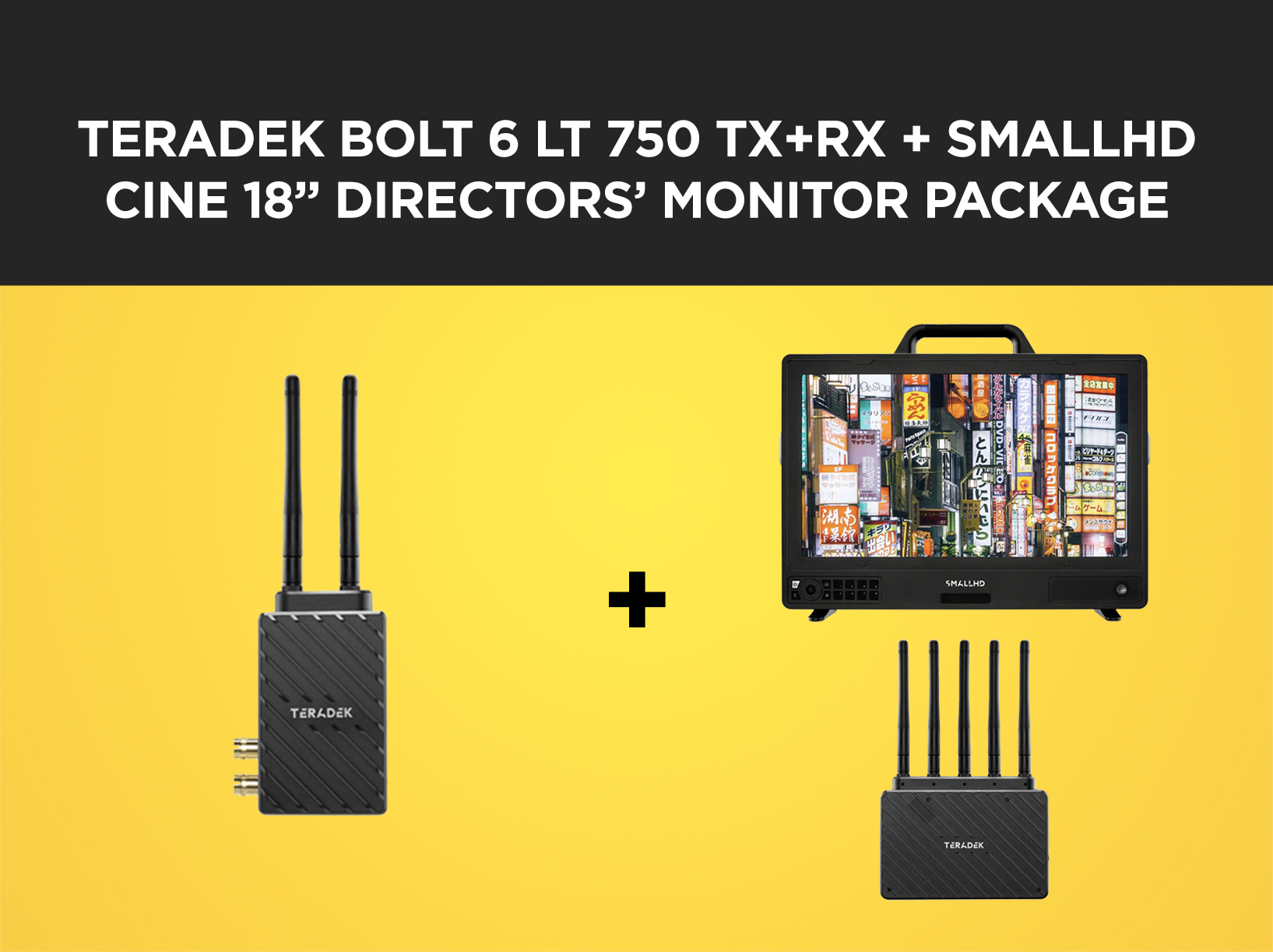 Smallhd cine 18 + teradek bolt 6 lt 750 tx+rx - client/director's monitor