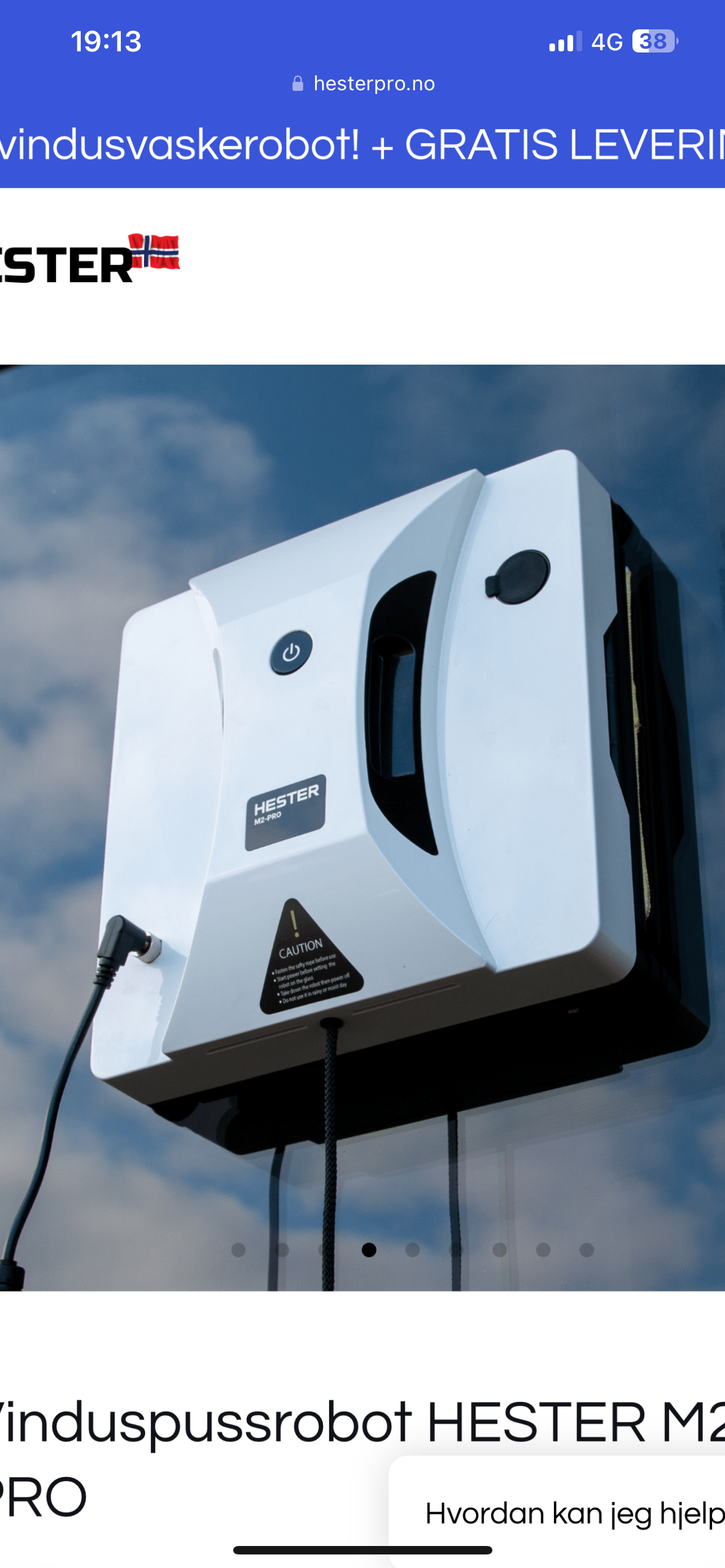 Vinduspussrobot hester m2-pro