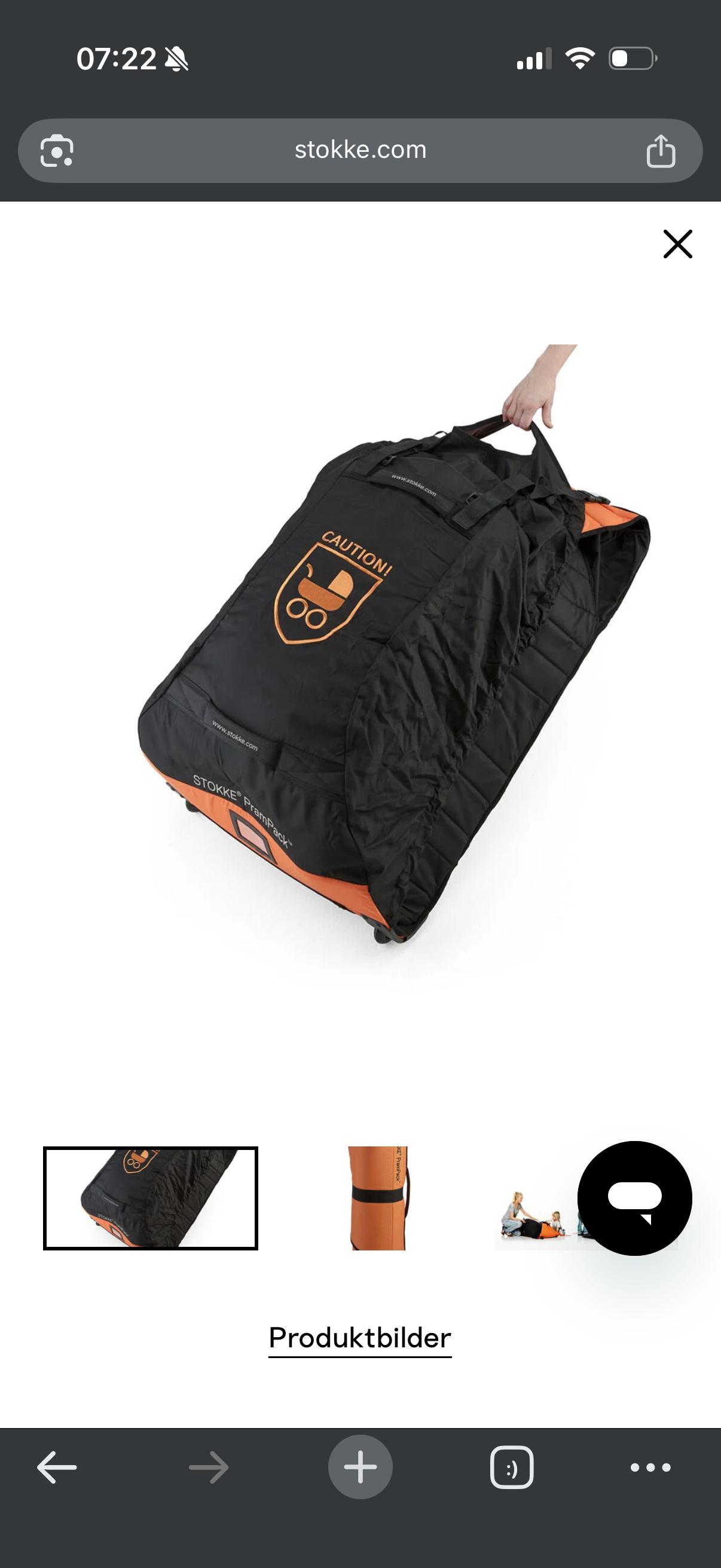 Stokke prampack transportveske til leie