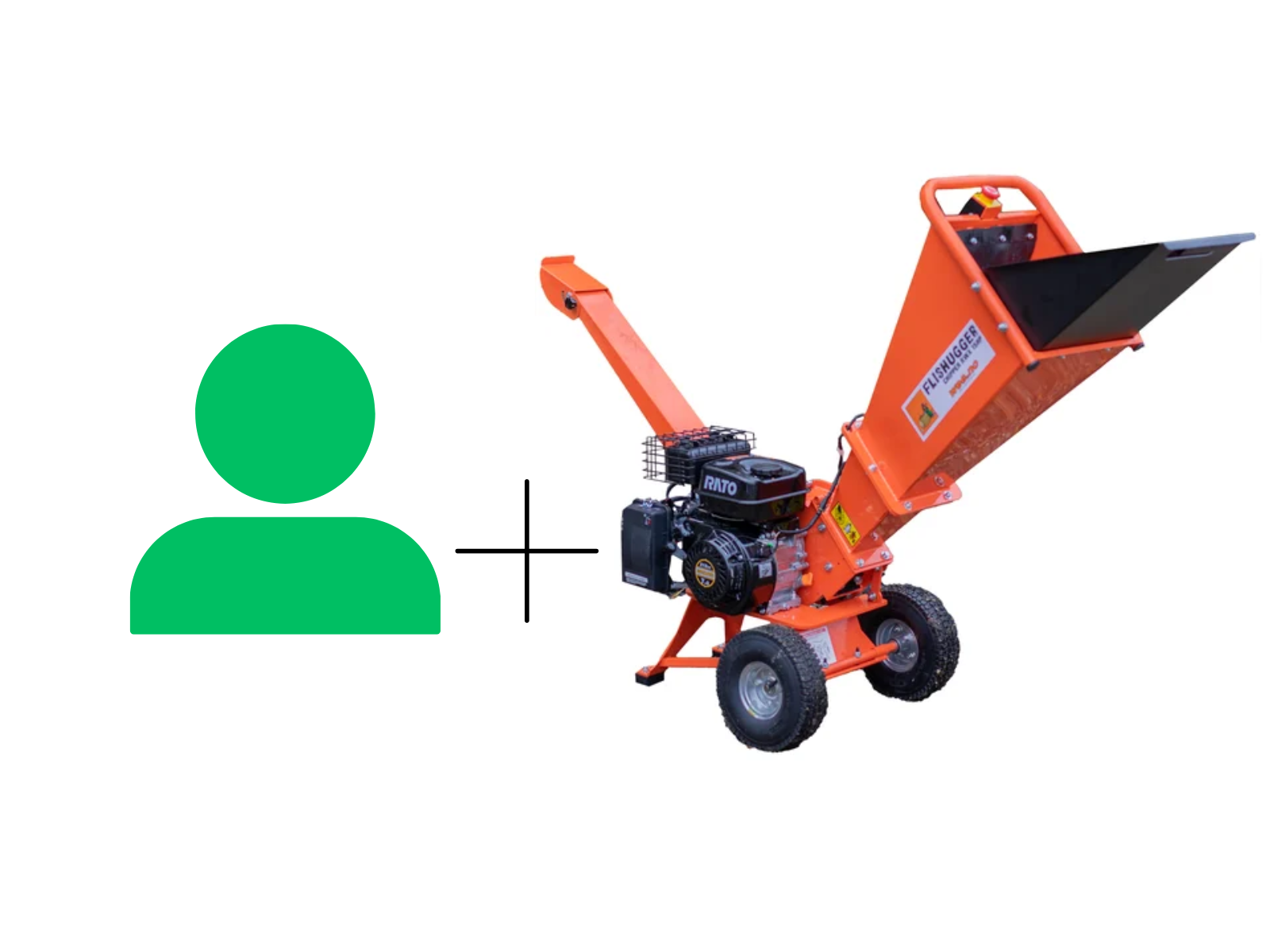 Flishugger med operatør