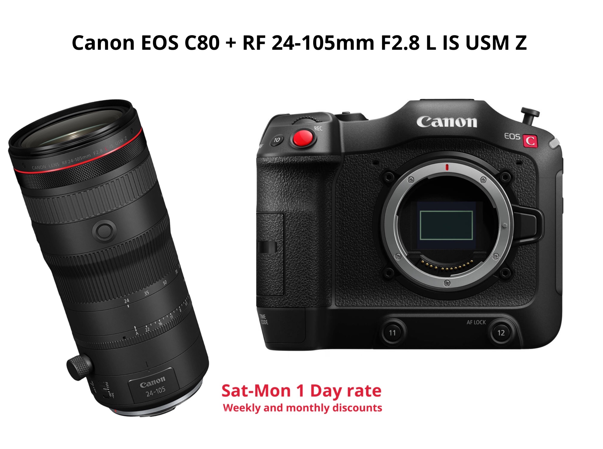 Canon c80 + rf 24-105mm f2.8 l is usm 