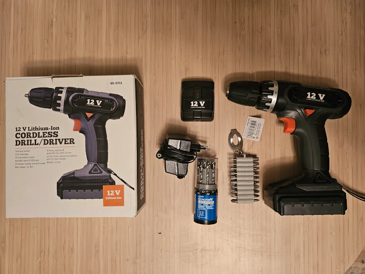 Cordless drill/driver _ 12v lithiu.-ion