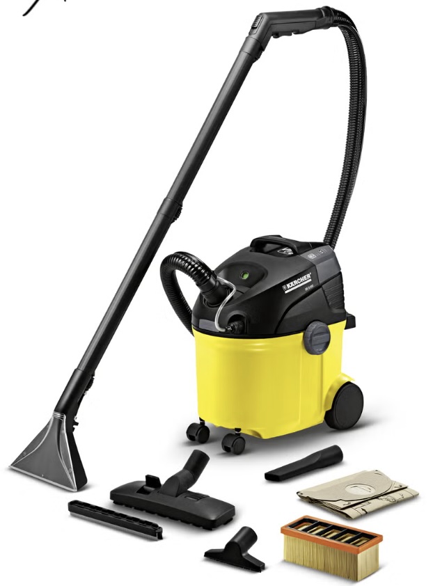 Kärcher se 5100 tekstil-/tepperenser 1400 w med ekstra spray munntykke til små områder 