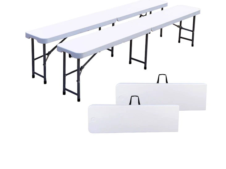 2 x folding bench chair benches party event bbq gazebo marquee