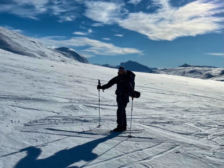 Åsnes turskidor 187cm med stighudar & stavar