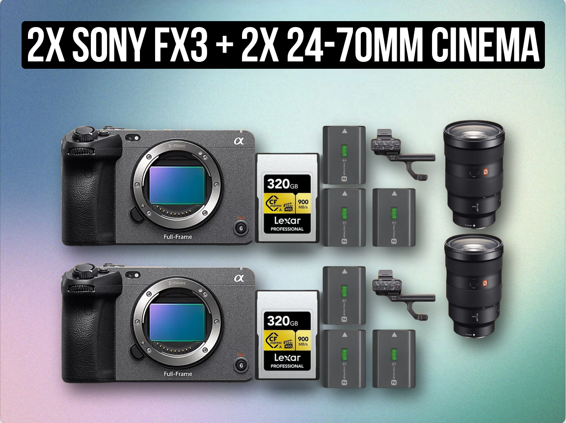 2x sony fx3 + 2x 24-70mm cinema camera set