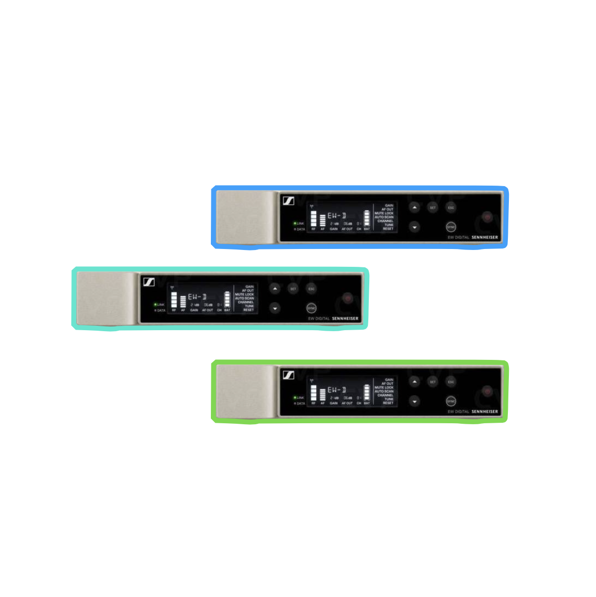 3x sennheiser ew-d  wireless receiver (only)
