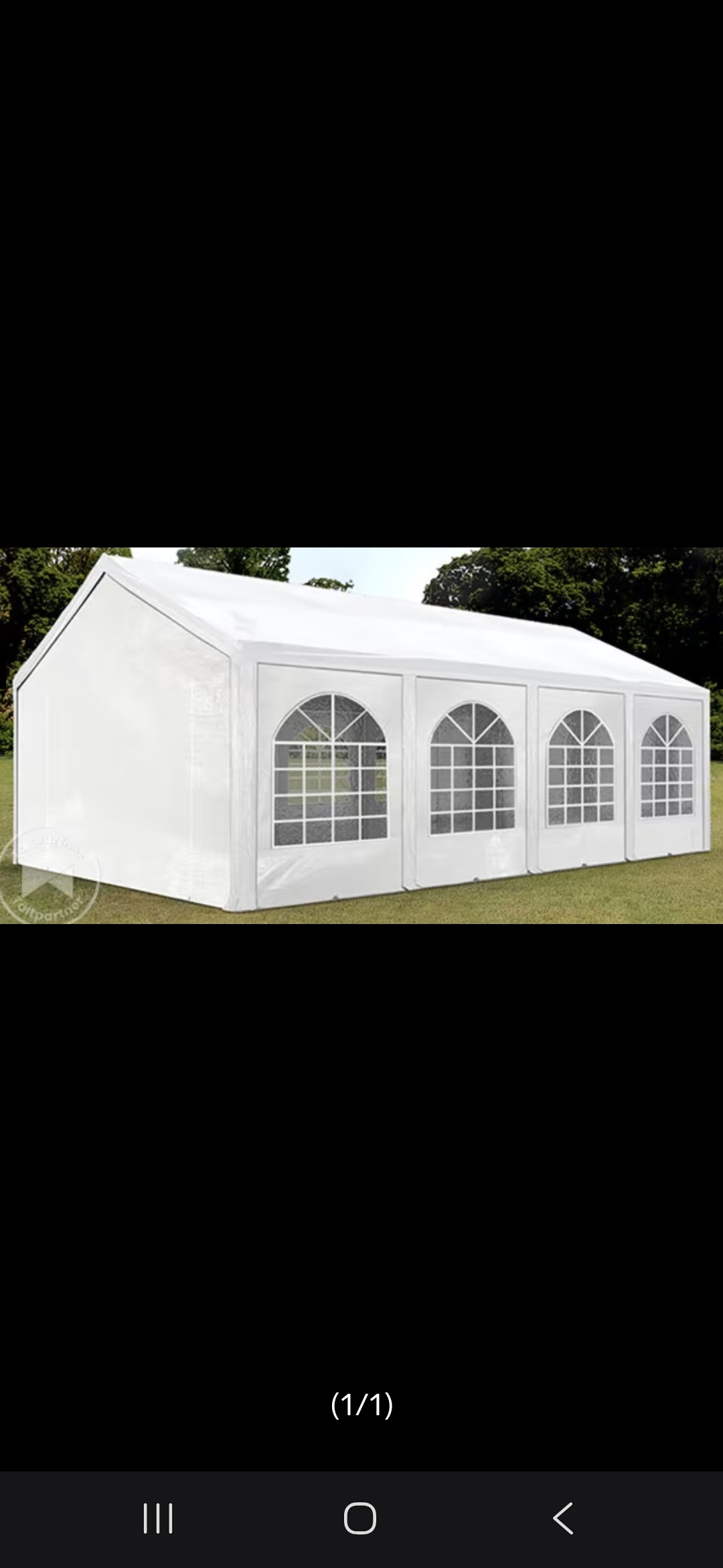 Toolport partytält 4*8 m, vit vattentät
