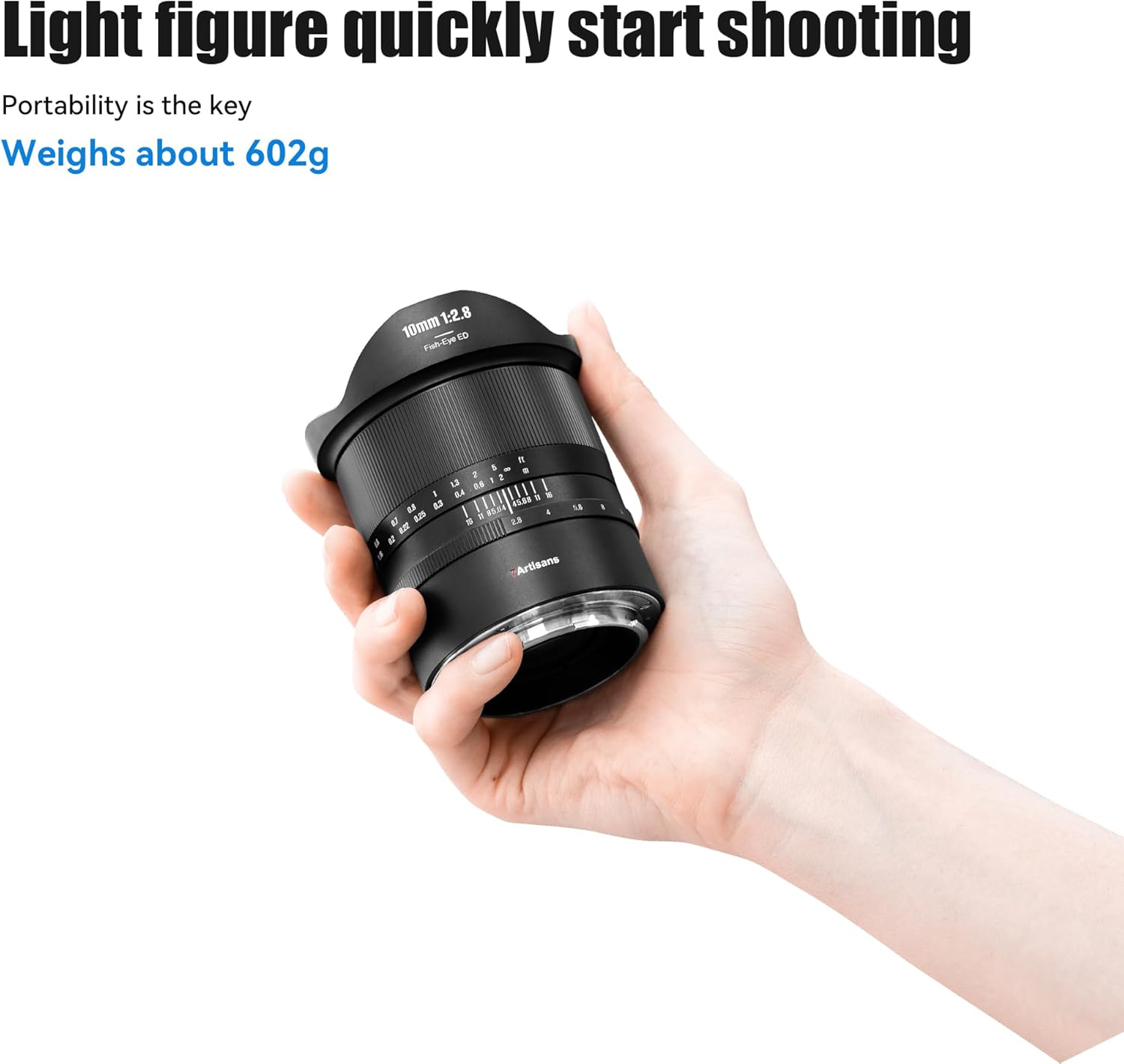 7artisans 10mm f/2.8 ii full frame fisheye lens - sony fe mount